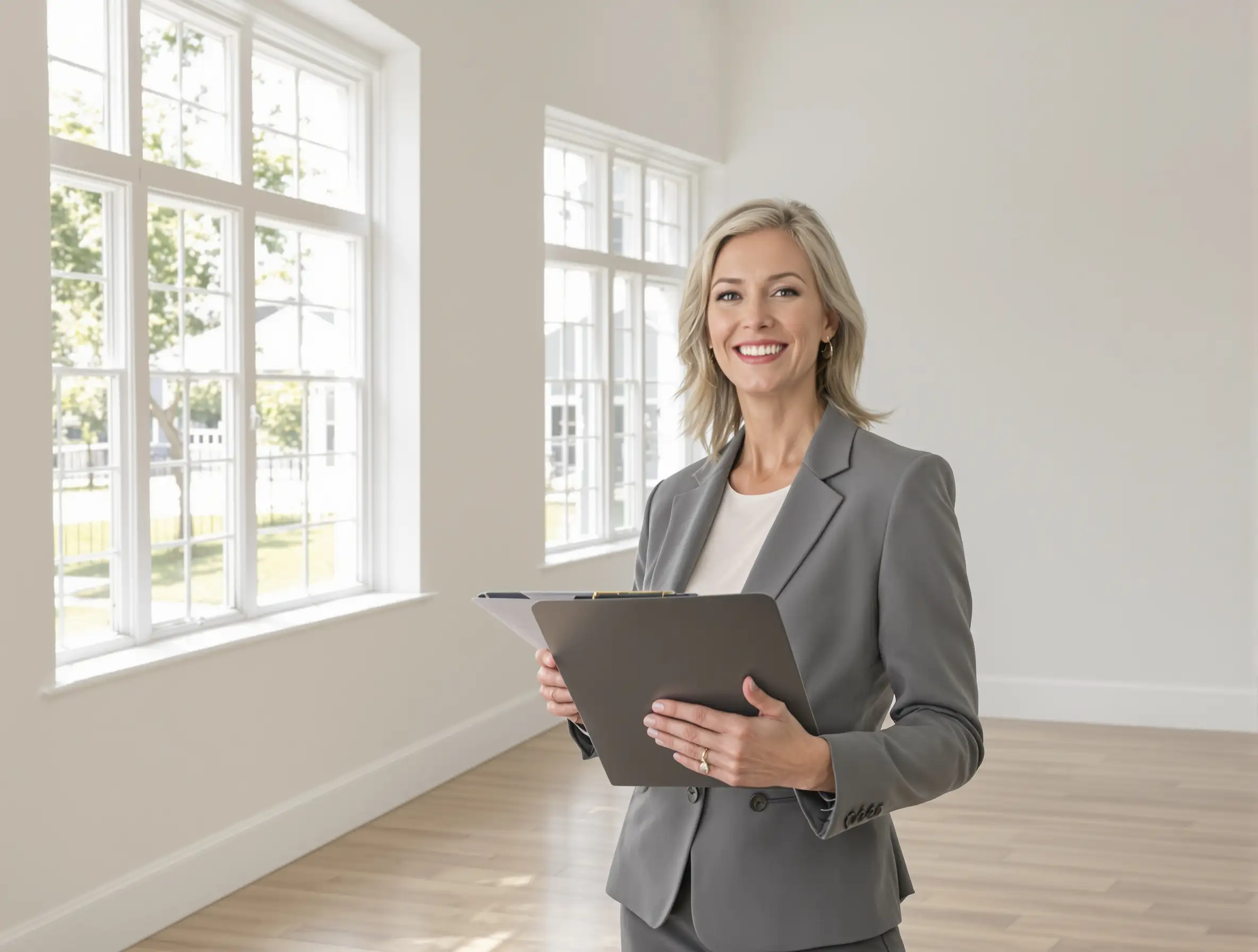 Realtor standing in empty listing-ready room after estate cleanout in West Central Florida